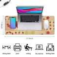 thumbnail image 5 of Long Mouse Pads for Desk,Pioneer Flower Floral Print Pattern Desk Mats on Top Of Desks, Desk Mouse Pad Extra Large with 3mm Non-Slip Base and Stitched Edge for Gaming,Office,Work,Home 31.5"x11.8", 5 of 6