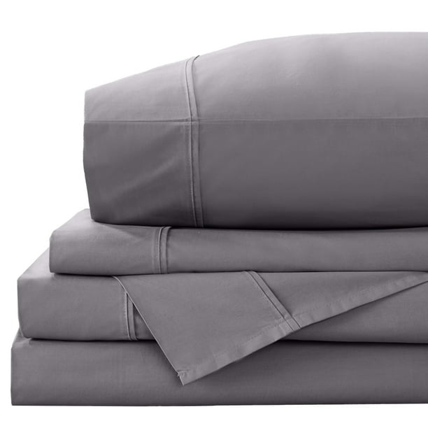 Great Bay Home Cotton Percale Crisp and Cool 4Piece Sheet Set (Full