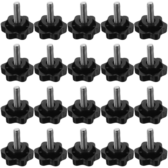 Minkissy 20Pcs Black Hexagonal Machine Screws Replacement for Diy and Industrial Use