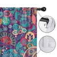 thumbnail image 4 of Blackout Kids Curtains,Purple Pioneer Flower and Paisley Pattern Childrens Insulated Curtains Set Of 2,Bedroom Essentials,Toddler Room Decor 42x54in(106x137cm), 4 of 5