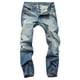 thumbnail image 2 of Pantalones vaqueros rectos de algodón con agujeros rasgados para hombre, pantalones casuales, pantalones vaqueros largos, pantalones para hombre, 2 of 4