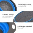 thumbnail image 4 of Foldable Set, Foldable Filter, 2-piece Food Grade Silica Gel Kitchen Filter, 1 Large And 1 Small, Very Suitable For Spaghetti, Vegetables And Fruits (, 4 of 4