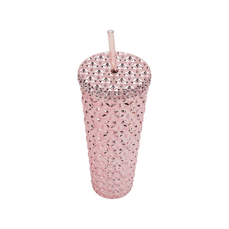 ピンク シルバー クリスマスツリー ユキ❤️プロフ必読❣️２つセット Holiday Time 26 oz Plastic Double Wall Textured Tumbler with Straw