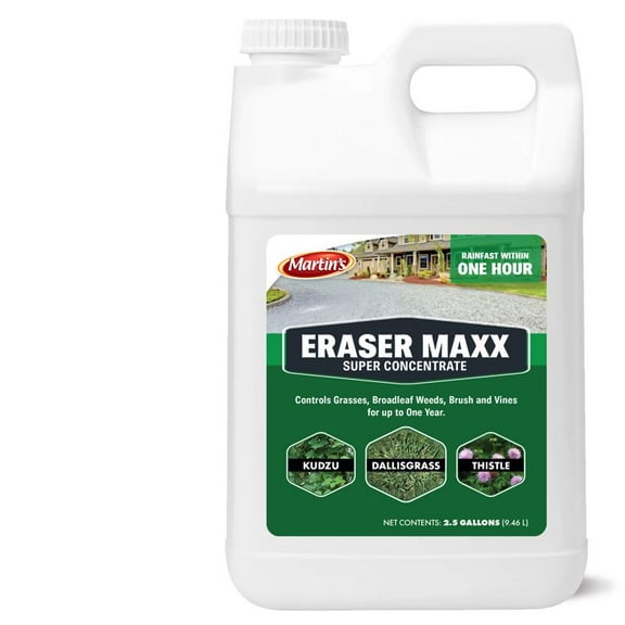 Martin's 82250004 ERASER MAX Weed Killer, Liquid, Clear Yellow, 2.5 gal