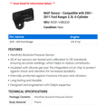 thumbnail image 2 of MAP Sensor - Compatible with 2001 - 2011 Ford Ranger 2.3L 4-Cylinder 2002 2003 2004 2005 2006 2007 2008 2009 2010, 2 of 2