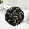 thumbnail image 6 of Unique Bargains 1 Pc Reusable Dots Shower Cap for Shower Black PEVA, 6 of 7