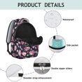 thumbnail image 3 of Pioneer Flower Floral Print Pattern Backpack for School, Cute School Bag with Adjustable Shoulder Straps and Padded Back, 15.3"x11"x7.1", 3 of 4