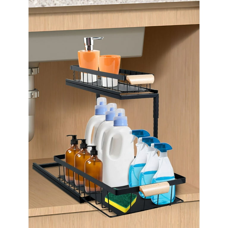 2 Tier Extendable Multi Purpose Kitchen Under Sink Organiser