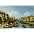 thumbnail image 2 of Canaletto 24x17 Black Ornate Framed Double Matted Museum Art Print Titled: The Grand Canal Near the Rialto Bridge, Venice (1728-1732), 2 of 5