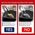 thumbnail image 3 of 2Pcs Silicone Kitchen Tongs 11 Inch Kitchen Tongs for Cooking Serving Tongs with Silicone Tips Toast, 3 of 5