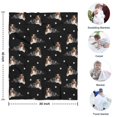 thumbnail image 4 of Australian Shepherd Dog and Footprints Blanket,Comfortable Soft Flannel Throw Blanket,All Season,Warm Lightweight Blankets for Sofa Bed Couch Living Room Chair,30"x40", 4 of 4
