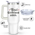 thumbnail image 3 of Gift for Girlfriend 40 Oz Stainless Steel Tumbler with Handle and Straw, Present for Anniversary, Valentines, Birthday Cup for Her - Romantic Love Coffee Cup for Lover, 3 of 7