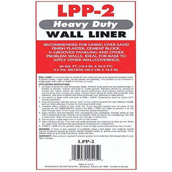 Prepasted Paintable Solid Flat Wallpaper Liner | LPP-2