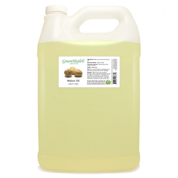 GreenHealth Walnut Carrier Oil 1 Gallon Clear Plastic Jug with  Cap
