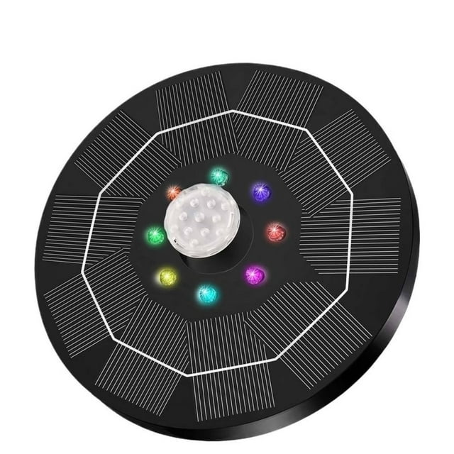 Bomba de agua flotante independiente, fuentes de baño para pájaros de 3,5 W con panel de vidrio mejorado Rosy Flower 2024, energía Solar