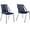 Blue, variant on Afuera Living 19" Modern Fabric Indoor Outdoor Dining Chair in Gray (Set of 2)