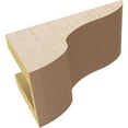 thumbnail image 6 of 4"W x 8"D x 4"H Wide Carmel Rough Cedar Woodgrain TimberThane Corbel, Primed Tan, 6 of 6