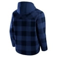 thumbnail image 3 of Men's Fanatics Navy Dallas Cowboys Elements Plaid Polar Fleece Quarter-Zip Hoodie, 3 of 3