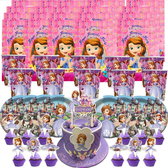 Sofia Princess Gift Bags Goodie Bag Plates Cup Candy Treat Birthday Party Supplies Decorations Decor