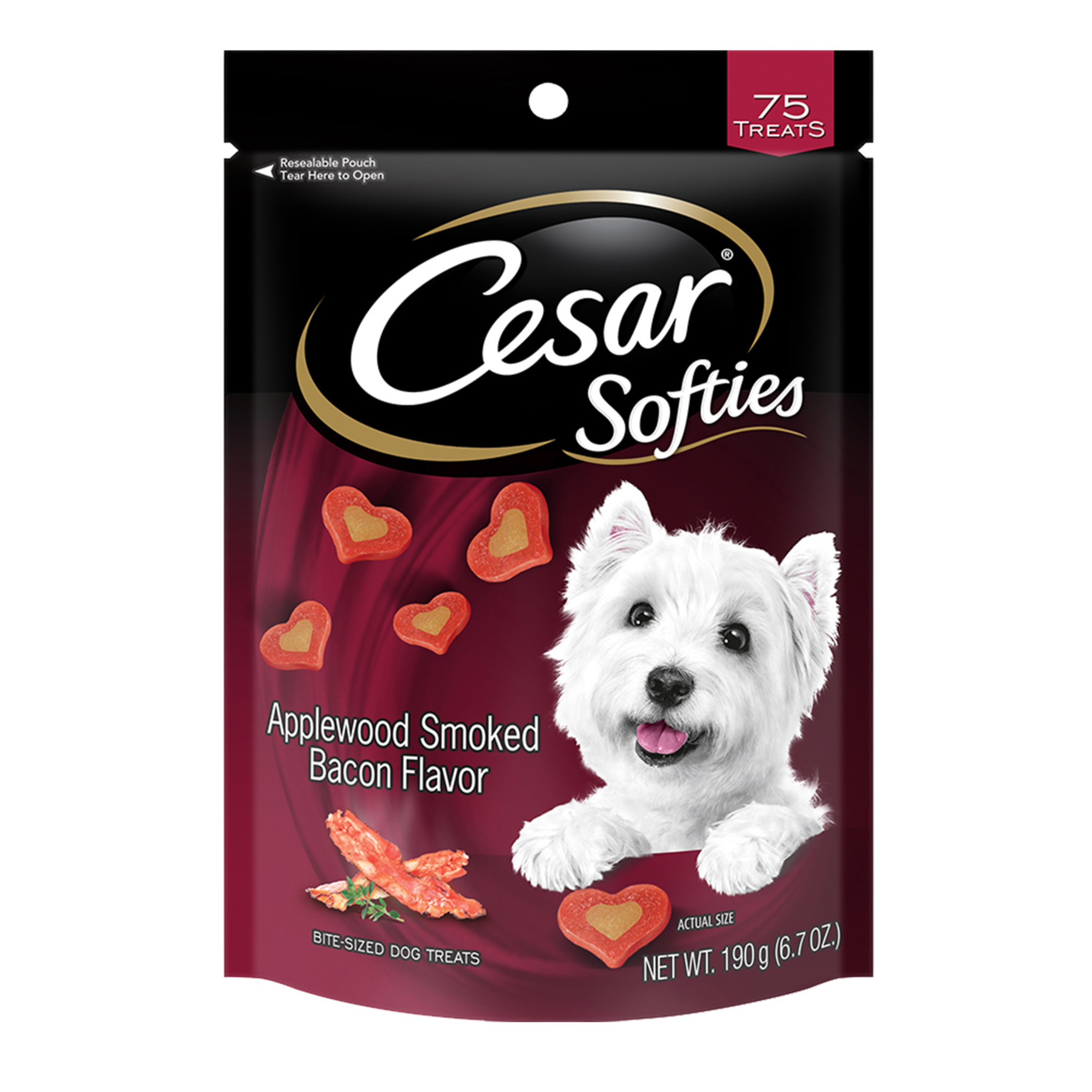 Cesar Softies Applewood Smoked Bacon Flavor Dog Treats, 6.7 oz. 75