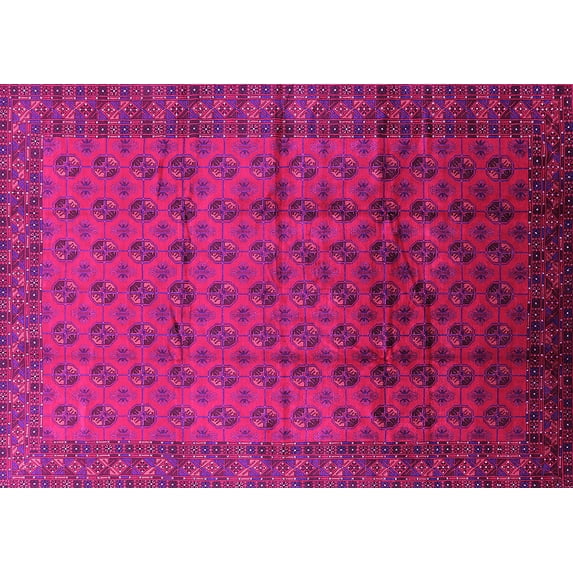 Ahgly Company Indoor Rectangle Oriental Pink Industrial Area Rugs, 2' x 3'