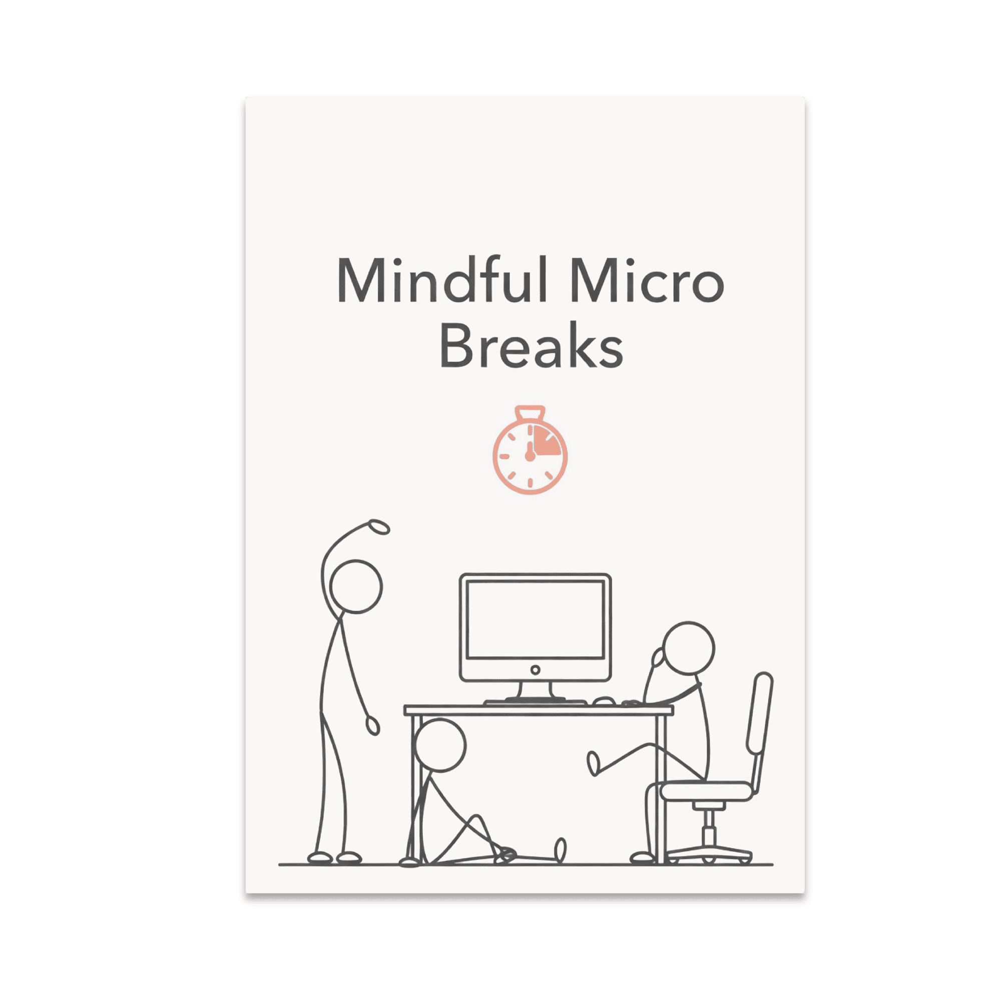 Mindful Micro Breaks Poster Print - Office Decor for Wellness Enthusiasts - 13x19 Poster Print