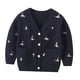 thumbnail image 5 of Suéter tipo cárdigan para niños, ropa de abrigo, uniforme, cuello en V, abotonado, manga larga, informal, suave Para altura 73cm, 5 of 9