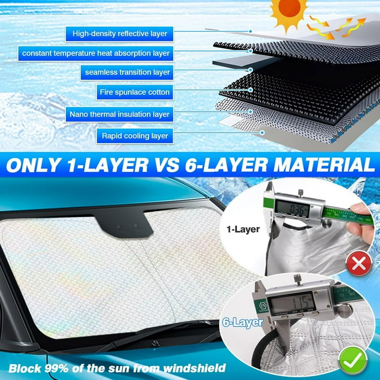 KUST Custom Fit Windshield Sun Shade For 2020-2025 Nissan Sentra - Foldable UV Blocker To Keep Car Cool