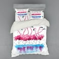 thumbnail image 2 of Ambesonne Animal Bedding Set 3 Pcs, Flamingo and Bird, Twin, Pink Blue Purple, 2 of 3