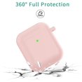 thumbnail image 3 of Airpods Case , Airpods Silicone Case Cover with Keychain, 360°Protective AirPods Accessories Kits Shockproof Airpods Case Compatible with Apple Airpods 2 &1, 3 of 7