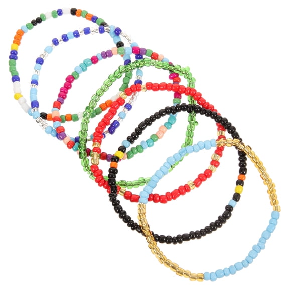 CRAFTHROU Anklet Rice Beads 7Pcs 2.4x2.4in Circular