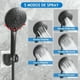 thumbnail image 3 of Regaderas para Baño, 10 in Regaderas para Baño Alta Presion, Rociador Manual de 5 Velocidades con Manguera, Incluir Brazo de Extensión de 28 cm, 180° Ajustable, Adecuado para Familias y Hoteles(Negro), 3 of 7