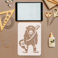 thumbnail image 2 of 9Pcs Banksy Painting Stencil 8.3x11.7inch Reusable Banksy Girl Boy Chimpanzee Pattern Drawing Template Life is Beautiful Decoration Stencil, 2 of 7