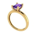 thumbnail image 2 of Solitaire Engagement Ring for Women - 1ct Natural Amethyst in 14K Yellow Gold Promise Ring, 2 of 6