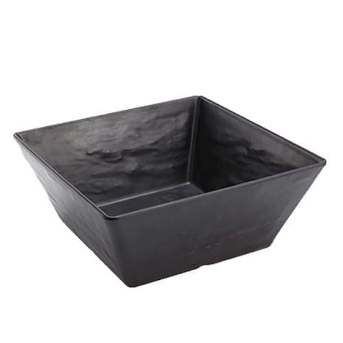 American Metalcraft FSMEL94 Black Faux Slate 108 oz Melamine Bowl