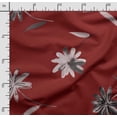 thumbnail image 2 of Soimoi Floral Printed, Poly Canvas Fabric, Decor Sewing Fabric by The Yard 56 Inch Wide,Decorative Fabric for Curtains Tote Bags, Red & Beige, 2 of 5