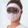 thumbnail image 4 of Summer Sun Mask Womens Summer Thin Part Dust Breathable Ice Silk Proof Full Face Mask Dust-Proof Ear-Hanging Type Adjustable Sunscreen Mask With Breathing Holes Lens, 4 of 8