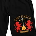 thumbnail image 2 of Harry Potter Gryffindor Sword & Lions Men's Black Sleep Pajama Shorts-Medium, 2 of 3