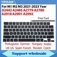 thumbnail image 1 of Laptop A2442 A2485 A2779 A2780 A2918 A2991 A2992 A2681 Keycaps Keys Key Cap set For Macbook Pro M1 M2 M3 14" 16" Keyboard Repair French, 1 of 5