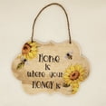 thumbnail image 3 of Welcome Door Sign Bee Day Decor Sunflower Print Hanging Design Wooden Rustic Door Decorations for Farmhouse, 3 of 12