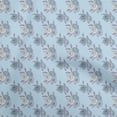 thumbnail image 1 of oneOone Polyester Spandex Light Blue Fabric Floral Sewing Fabric By The Yard Printed Diy Clothing Sewing Supplies 56 Inch Wide, 1 of 1