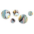 thumbnail image 2 of Designart "Contemporary Pastel Gold Radiating Heart II" Romantic Abstract Metal Wall Art Set of 5 Piece, 2 of 5