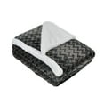 thumbnail image 2 of Catalonia Silky Soft Sherpa Throw Blankets for Beds, Flannel Chevron Micro Plush Fleece Blankets and Throws for Couch Sofa TV Bed, Reversible, Comfy, Fuzzy, 50"x60", Charcoal, 2 of 7