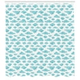thumbnail image 3 of Clouds Shower Curtain, Blue Ornate Sky Element Motifs on White Background Weather Theme, Fabric Bathroom Set with Hooks, 69W X 84L Inches Extra Long, Turquoise Pale Blue White, by Ambesonne, 3 of 3