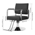 thumbnail image 2 of Hydraulic Barber Chair, 440lbs Adjustable Salon Beauty Spa Hair Styling Chair 360 Degree Swivel Height Professional Reclining Chair w/Footrest for Hair Salons (Black Sliver), 2 of 24