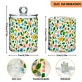thumbnail image 5 of Yayeee 4 Pack Qtip Holder Bathroom Cotton Swab Canister with Lid Clear Dispenser Set, Retro Blue Floral, 5 of 6
