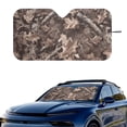 thumbnail image 2 of Xixirimido Windshield Sunshade for Car Foldable Front Window Cover Sun Shade Sun Visor Block UV Rays Universal Fit Automotive Accessories, Retro Tree Camouflage, 2 of 8