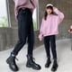 thumbnail image 1 of Cowsor Kids Girls Jeans Washed Elastic Waist Wide Leg Baggy Pants, 1 of 7