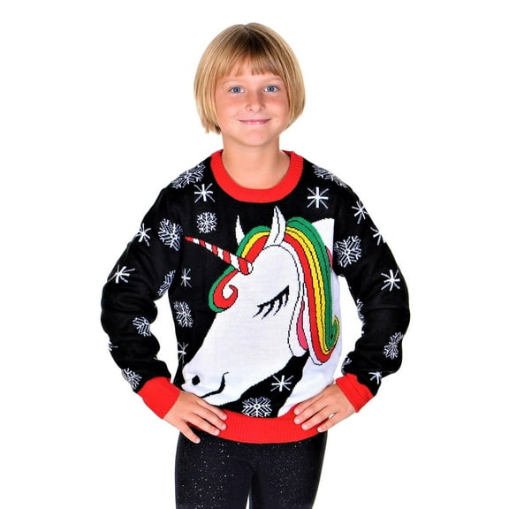 Socal Look Kids Christmas Sweater, Children's Acrylic Holiday Pullover for Boys & Girls, 2 Years
