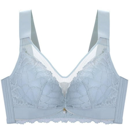 SMihono Savings Front Closure Bras for Women Easy Close Bra Front Closure Button Bras Wireless Comfort Unlined Bra Mint Green 10